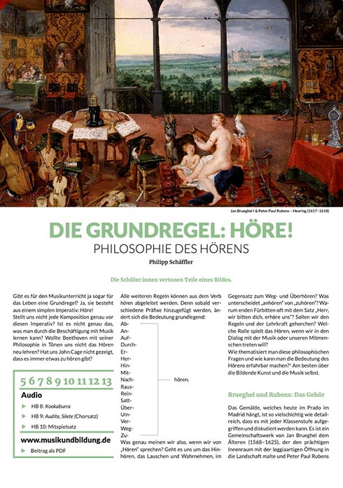 Die Grundregel: Höre!
